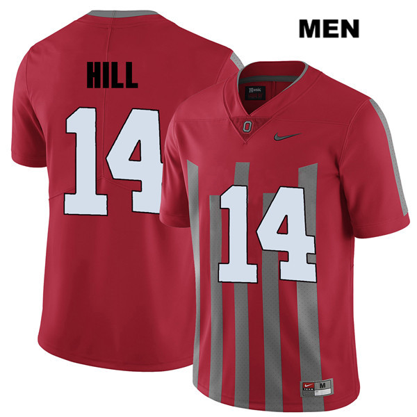 Ohio State Buckeyes Men's K.J. Hill #14 Red Authentic Nike Elite College NCAA Stitched Football Jersey JN19I25TI